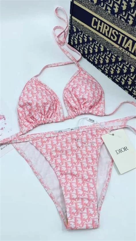 dior monogram pink bikini